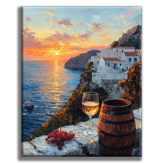 Evening Peace by the Sea - Painting by Numbers