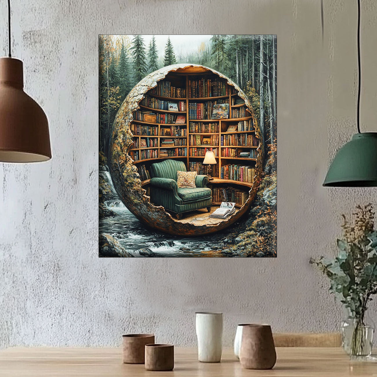 Library in the Tree - Painting by Numbers