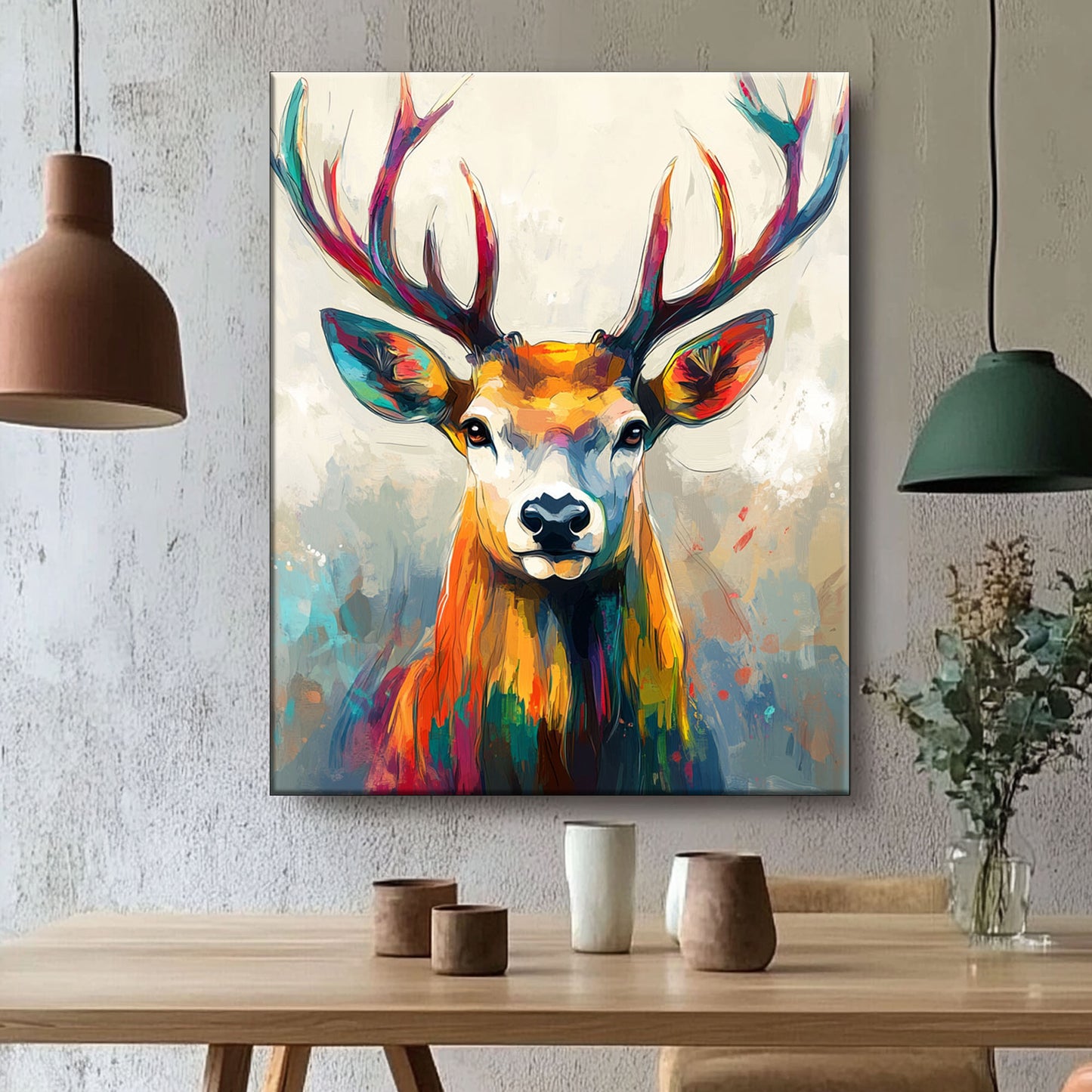 Colorful Deer - Painting by Numbers