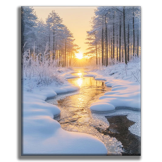 Icy Morning Light - Painting by Numbers