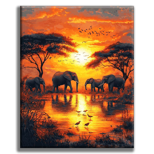 Elephant Shine - Painting by Numbers