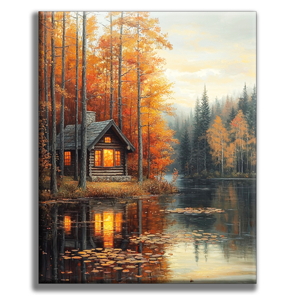 Forest of Lights by the Water - Painting by Numbers