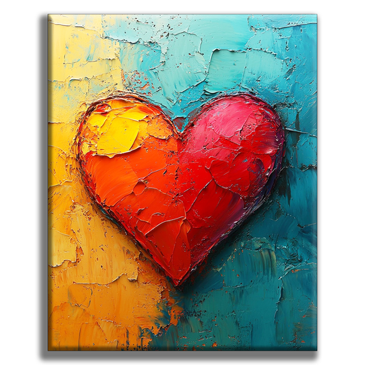 Play of Colors of Love - Painting by Numbers