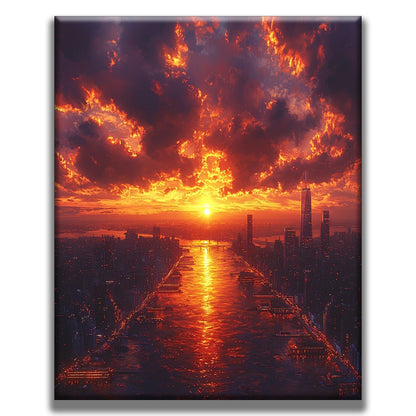 Fire Sky - Painting by Numbers