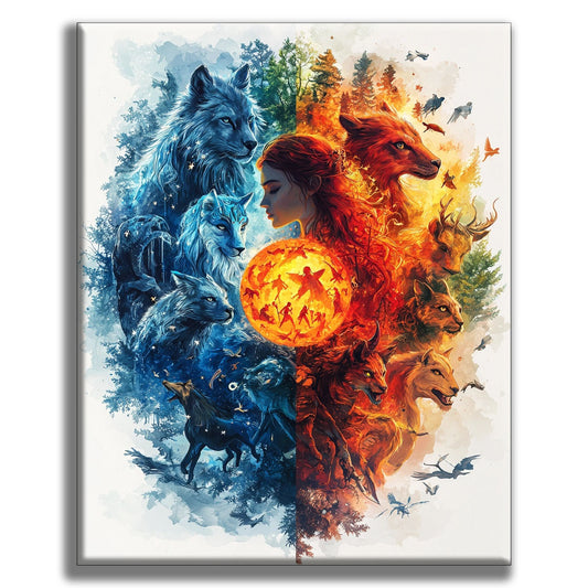 Fire and Ice - Painting by Numbers