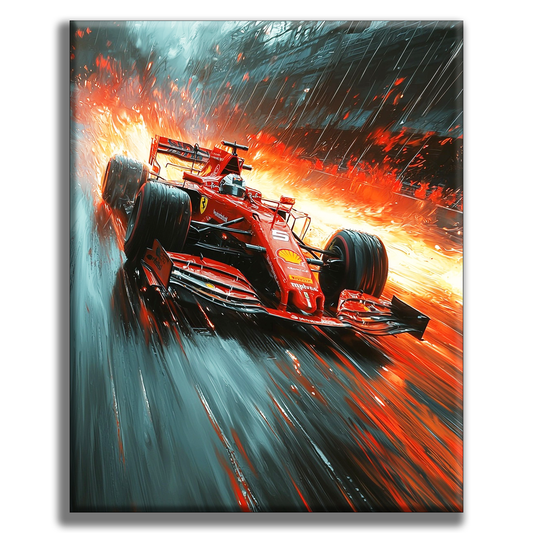 Flaming Speed ​​- Painting by Numbers