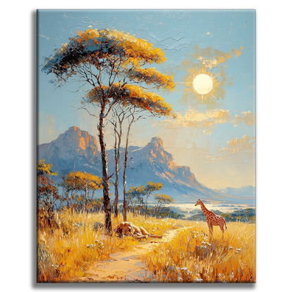 Peaceful Wilderness under the Evening Sun - Painting by Numbers