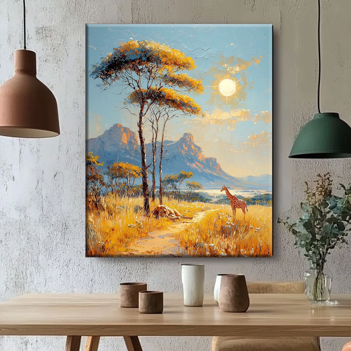 Peaceful Wilderness under the Evening Sun - Painting by Numbers