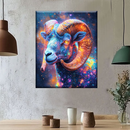 Galactic Aries Gaze - Painting by Numbers