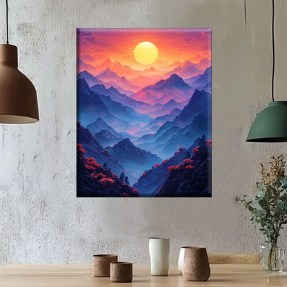 Mountain Magic - Painting by Numbers