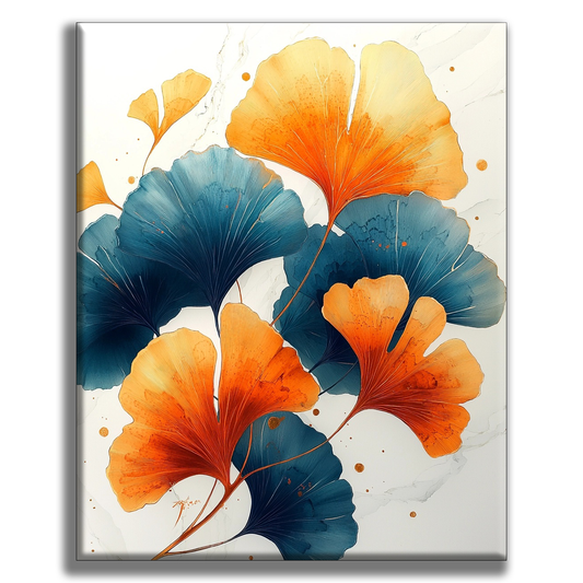 Gingko Leaves - Paint by Numbers