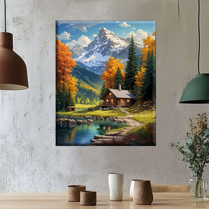 Autumn Hut - Painting by Numbers