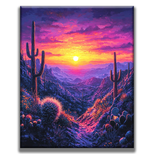 Cactus Sun - Painting by Numbers