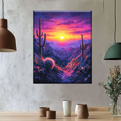 Cactus Sun - Painting by Numbers