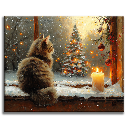 Cat's Happiness Christmas - Painting by Numbers