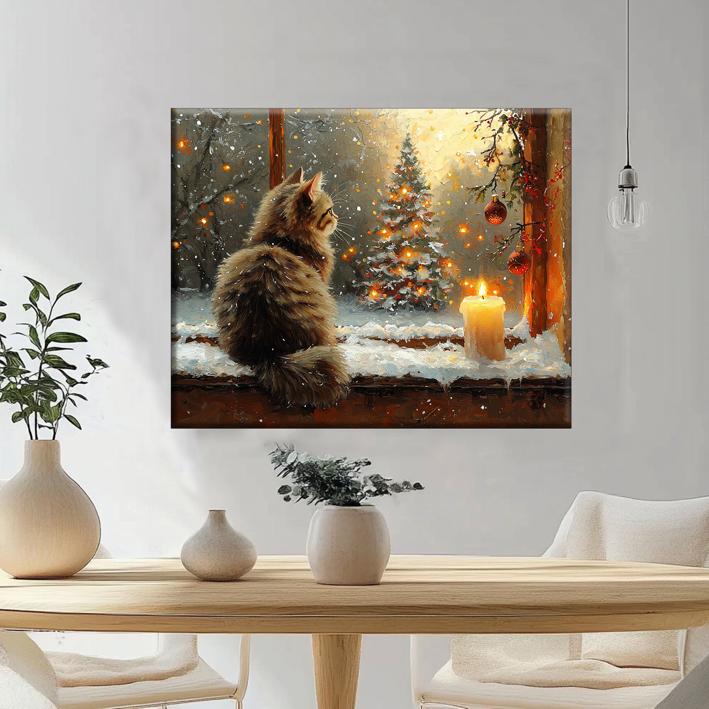 Cat's Happiness Christmas - Painting by Numbers