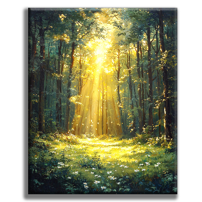 Clearing in the Golden Forest - Painting by Numbers