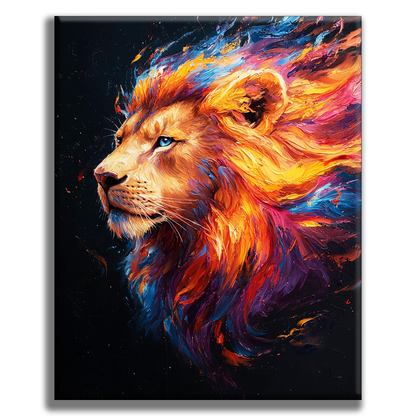 Lion of Fire - Paint by Numbers