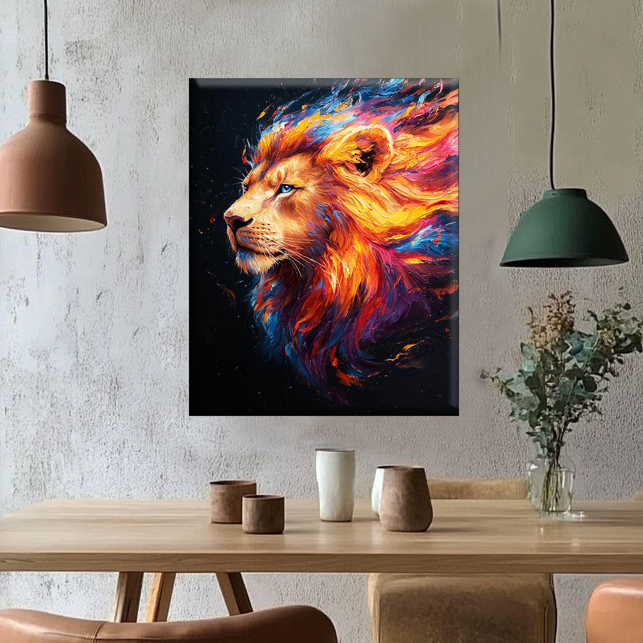 Lion of Fire - Paint by Numbers