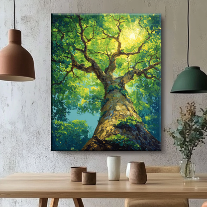 Majestic Tree in the Forest - Paint by Numbers