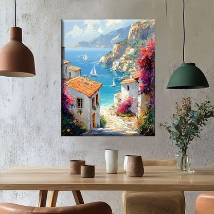 Mediterranean Bay in Sunshine - Painting by Numbers