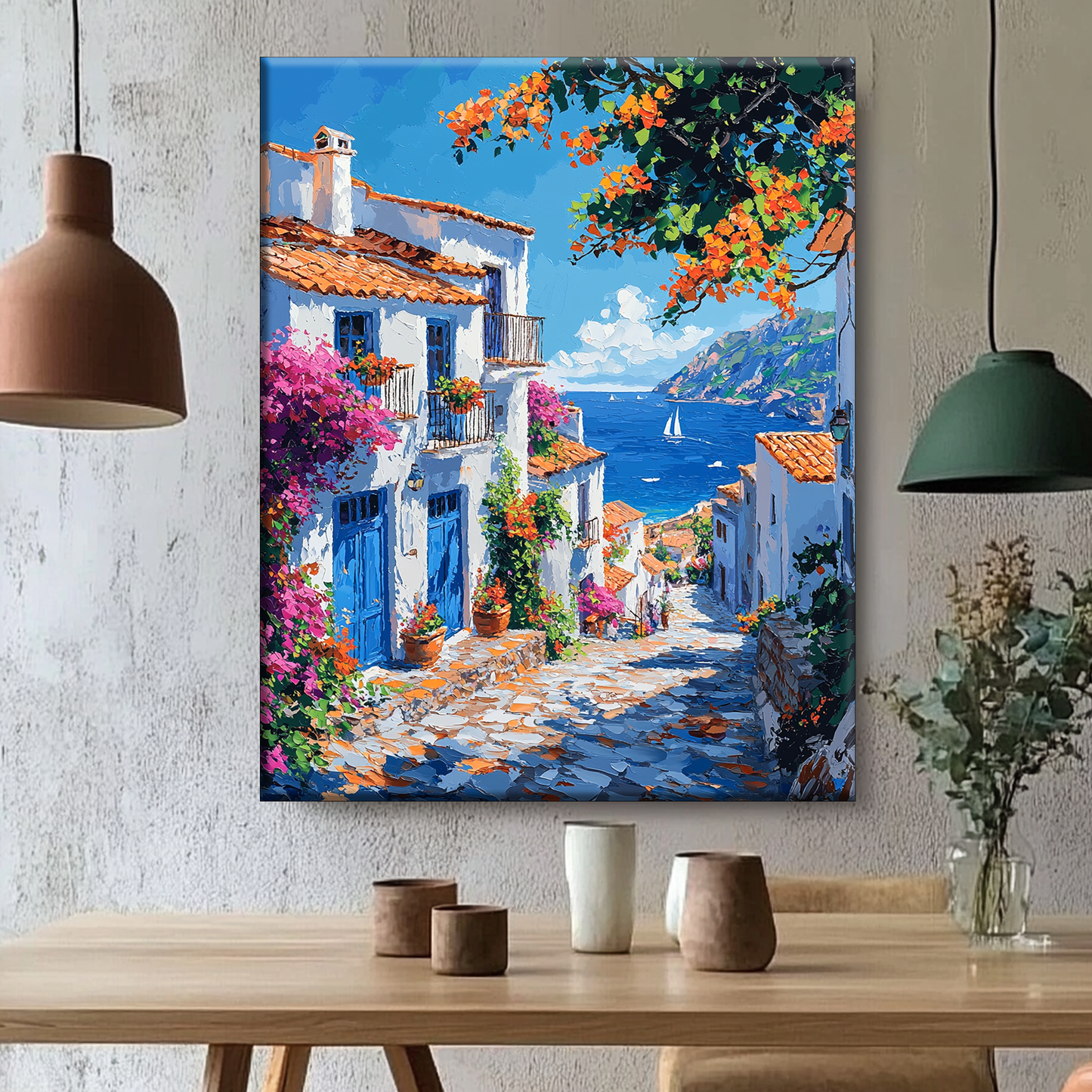 Mediterranean Dream Landscape - Painting by Numbers