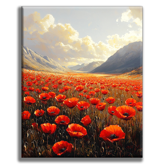 Poppy Field of Longing - Painting by Numbers