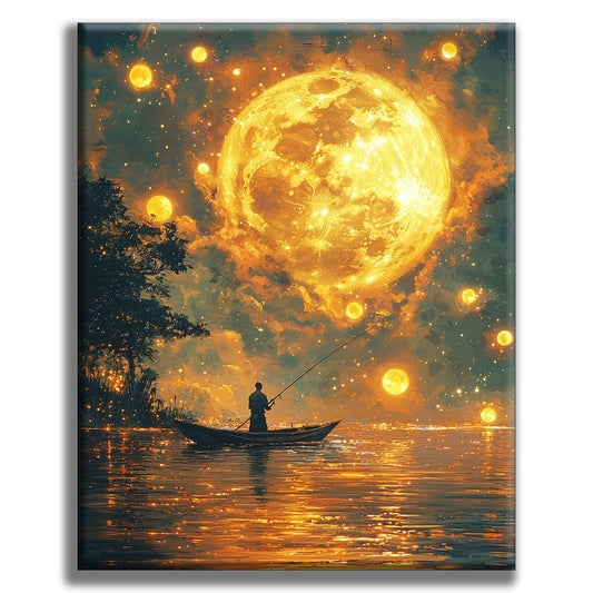 Moon Fisherman - Painting by Numbers