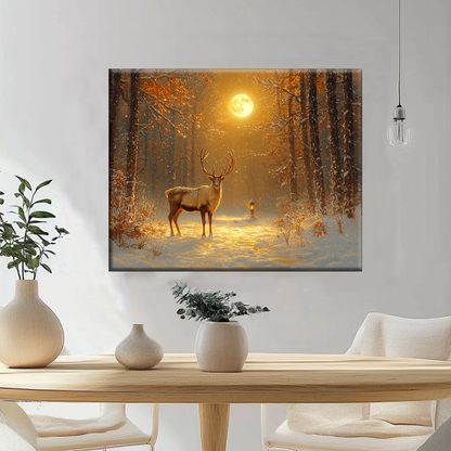 Moonlight Deer - Painting by Numbers