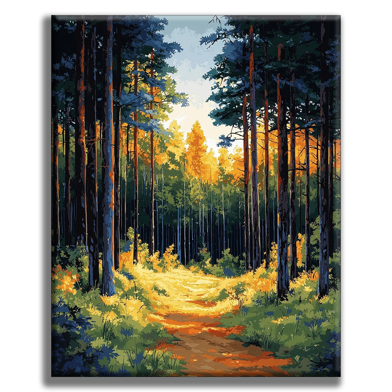 Morning Magic in the Forest - Painting by Numbers