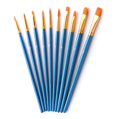 professional brush set (10 pieces blue)