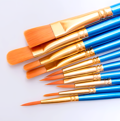 professional brush set (10 pieces blue)