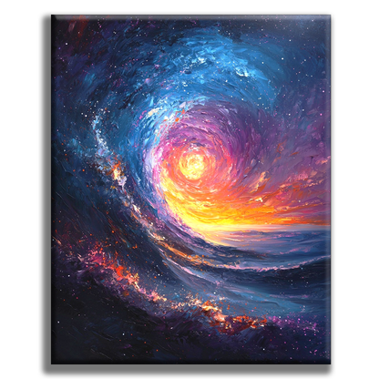 Spiral Nebula of Colorful Splendor - Painting by Numbers