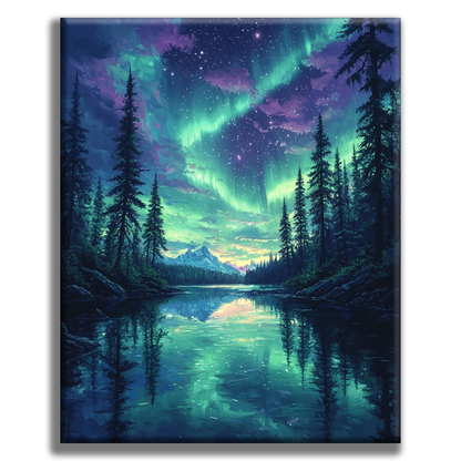 Dance of the Northern Lights - Painting by Numbers