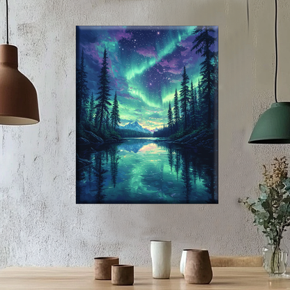 Dance of the Northern Lights - Painting by Numbers