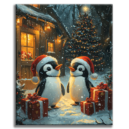 Winter Animal Joy - Painting by Numbers