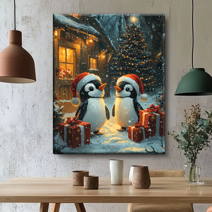 Winter Animal Joy - Painting by Numbers