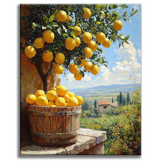 Lemon Grove in Summer - Painting by Numbers