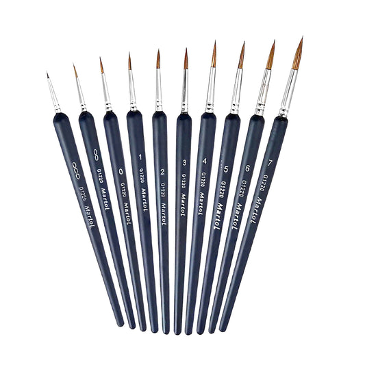 Professional brush set for painting by numbers